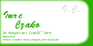 imre czako business card