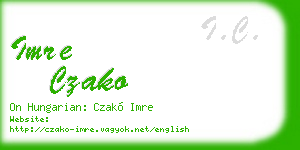 imre czako business card